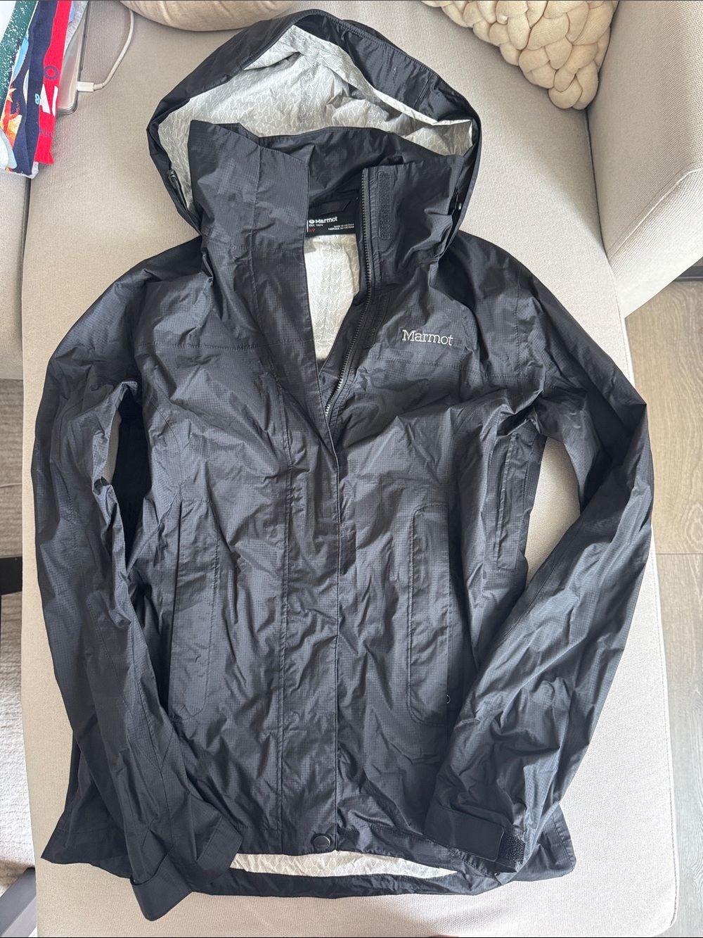 Marmot Men's Black Hooded Waterproof Shell Jacket